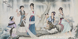 肖耀彩作品《西施故里》136X67cm 1981年